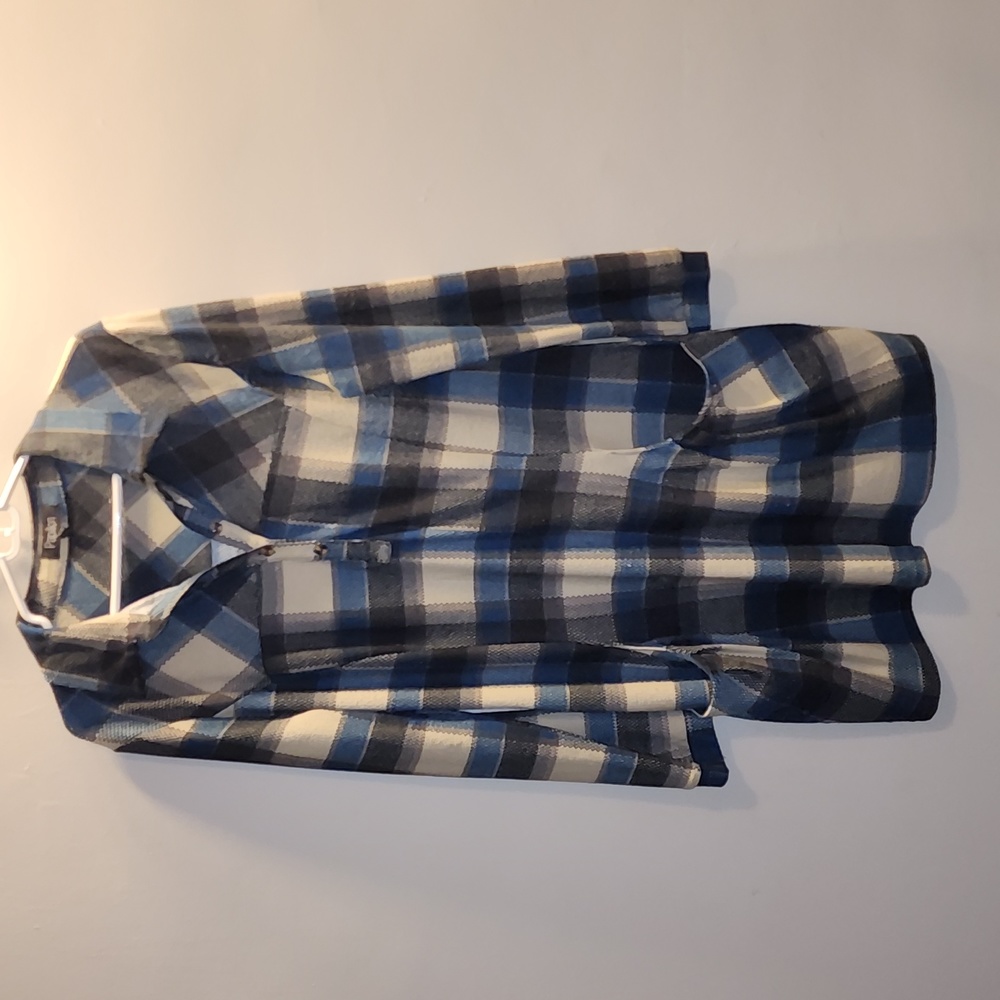 Blue and Black Flannel Dress Sz XL